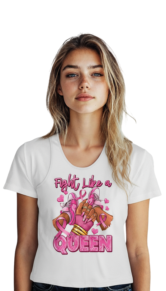 Gildan Unisex Soft Style, Pink, Breast cancer, Fight, Queen