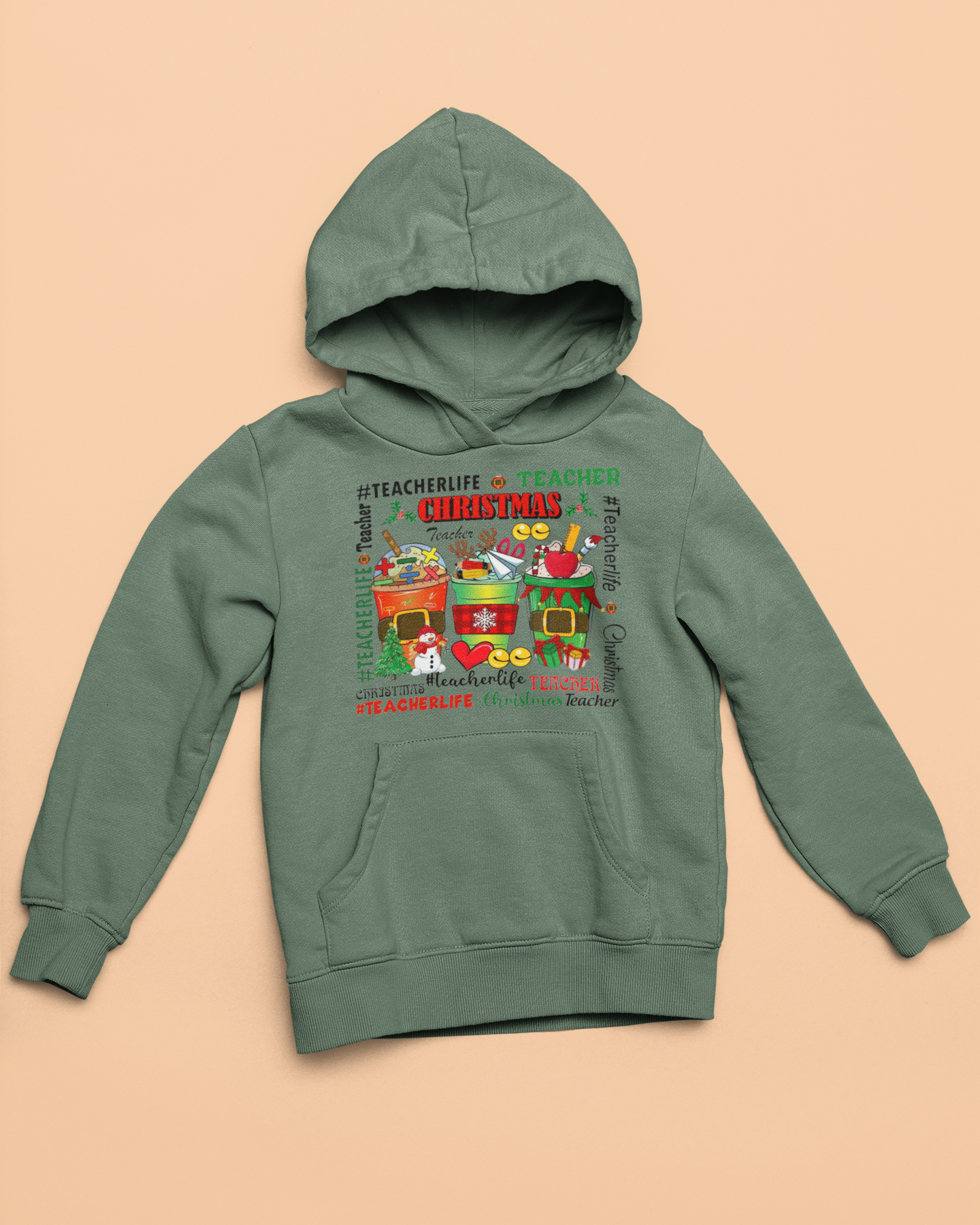 Gildan Hoodie 18500, Winter, Fall, Christmas, Teacher, Season, Heavy Cotton, Unisex